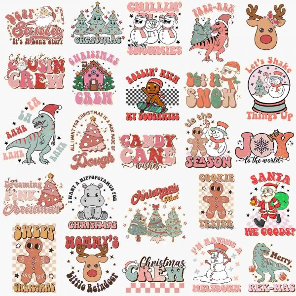 Festive Kids Christmas Crew SVG PNG Bundle for Joyful Holidays