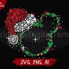 Festive Mickey Head SVG PNG for Sublimation and Cricut