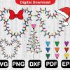 Festive Mickey Minnie Christmas Bundle Lights Svg more