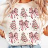 Festive Retro Christmas Tree Cake Bow Tree PNG Collection