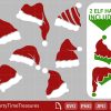 Festive Santa Christmas Elf Hat SVG Set High Quality PNG DXF