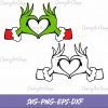 Festive Santa Christmas Love Sign SVG PNG Winter Holiday Design