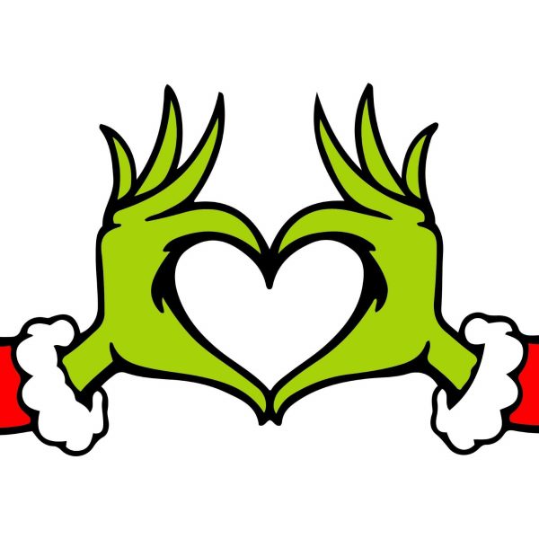 Festive Santa Grinch Love SVG PNG for Crafting