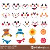 Festive Scarecrow Clipart Autumn SVG Pack Turkey PNG Adorable Fall