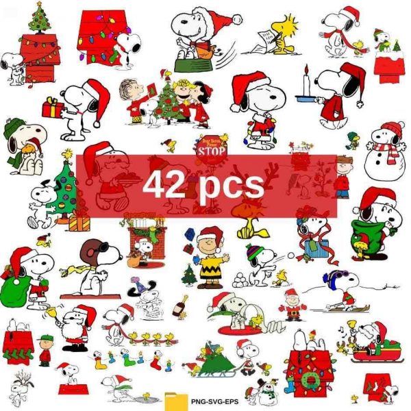 Festive Snoppyy Christmas Bundle with SVG and PNG Files