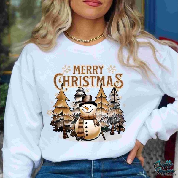 Festive Snowman Merry Christmas Digital Designs Winter Wonderland