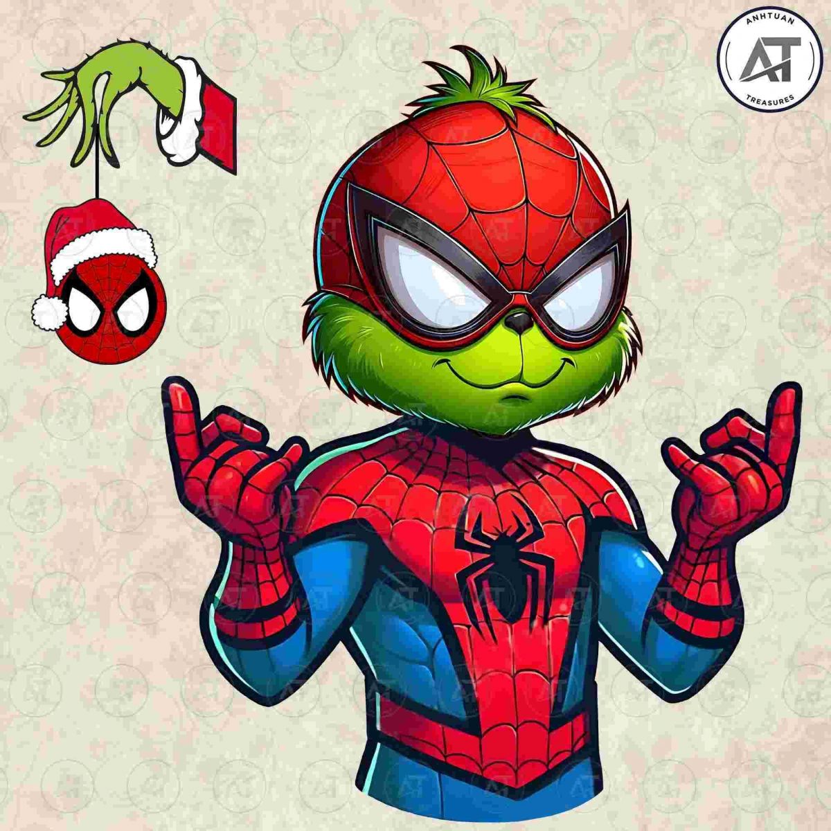 Festive Superhero Christmas PNG for Boys Funny Green Mean Guys Shirt