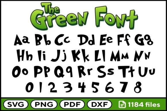 Festive SVG Fonts for Christmas Green Grinch and Holiday