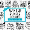 Festive Winter SVG Bundle Santa Snowman Quotes More