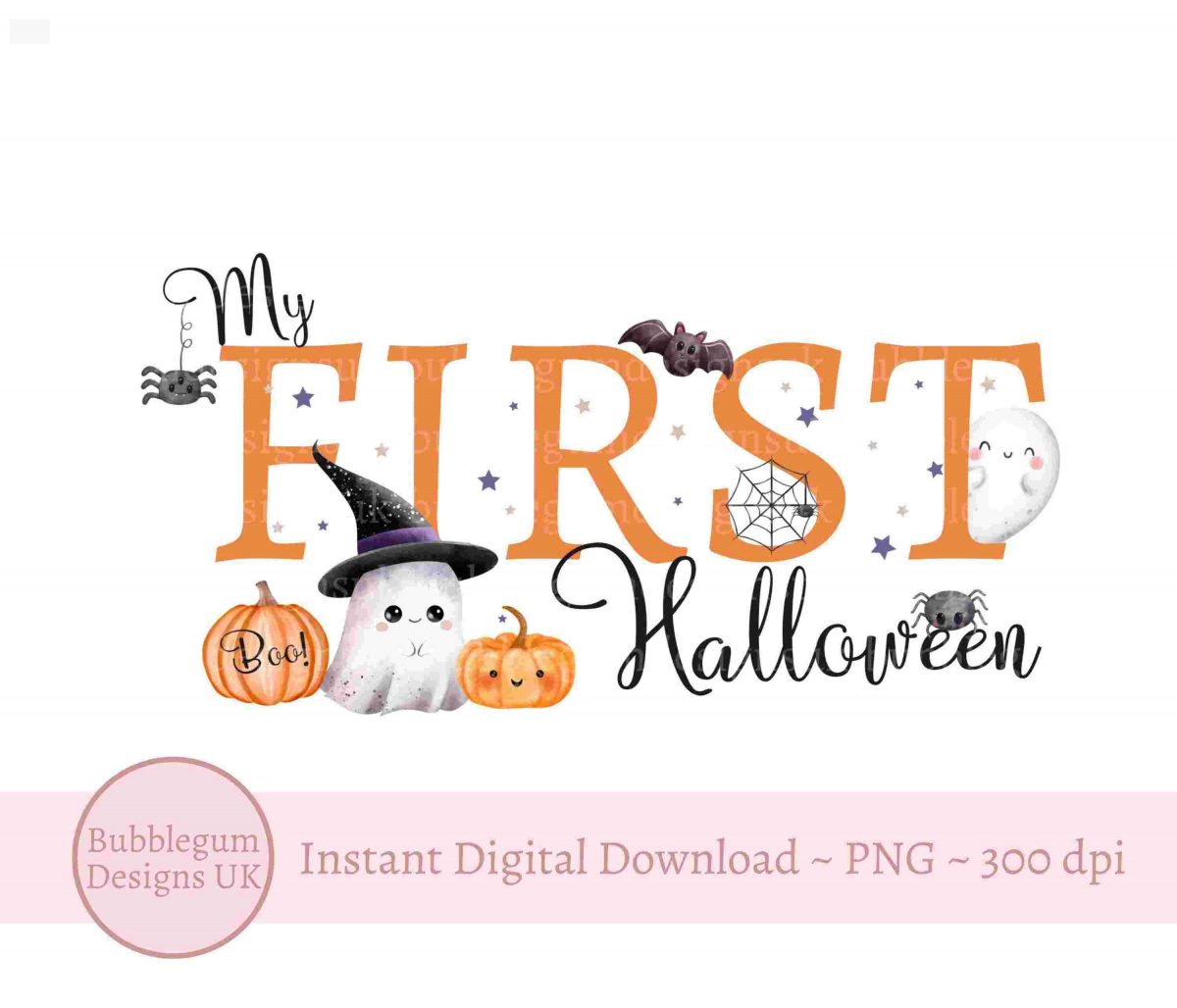 First Halloween Baby TShirt SVG Halloween Clipart Design Treat Bag