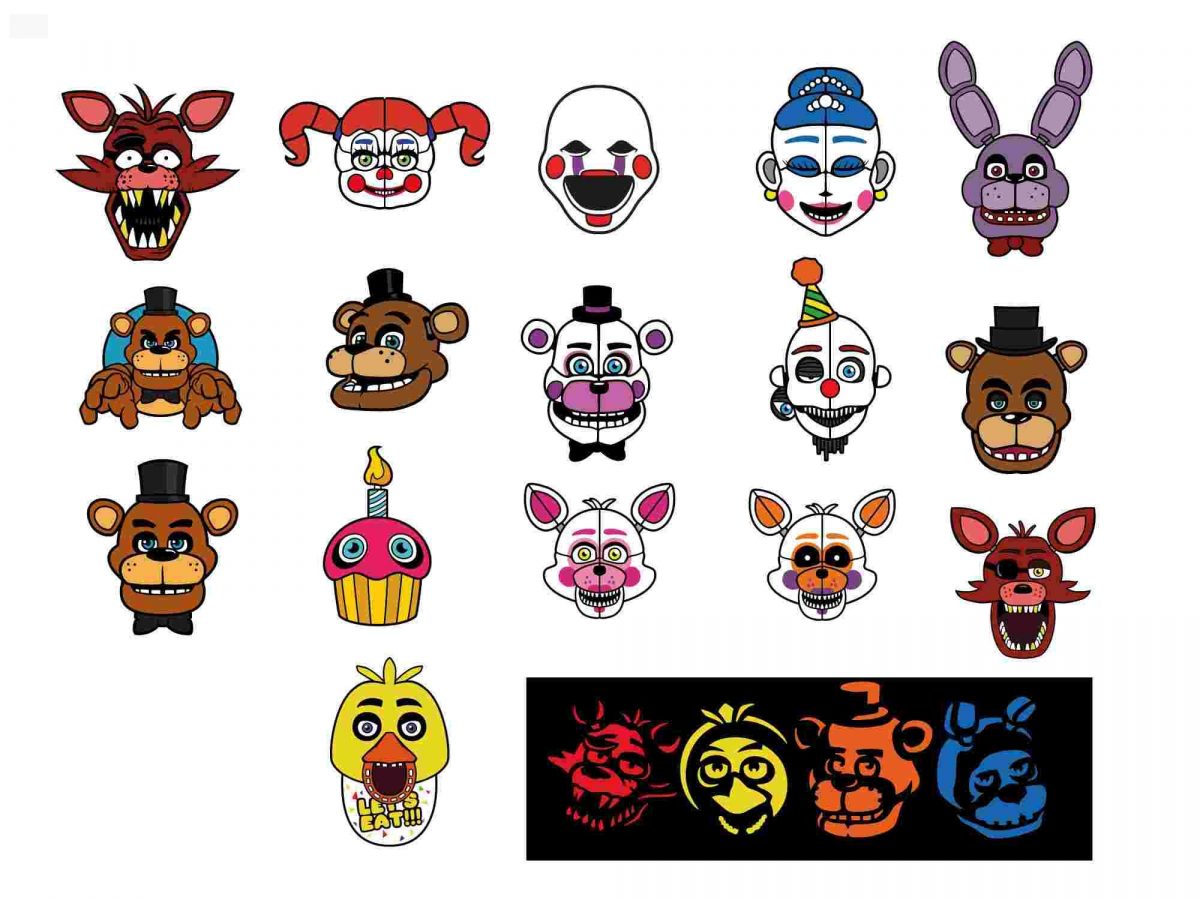 Five Nights at Freddys SVG Set for Cricut PNG