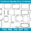 Geometric Frames Svg Bundle with Square and Rectangle Clipart Files