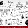 German Christmas SVG Festive Holiday Plotter File Silhouette Cricut