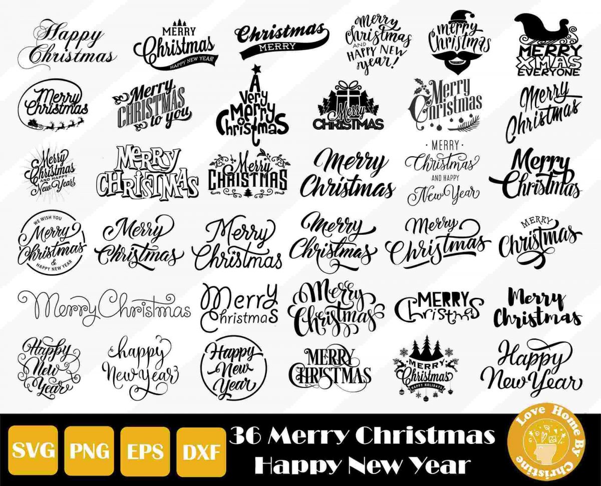 Get Festive with 36 Merry Christmas SVGs and Clipart Instant Download