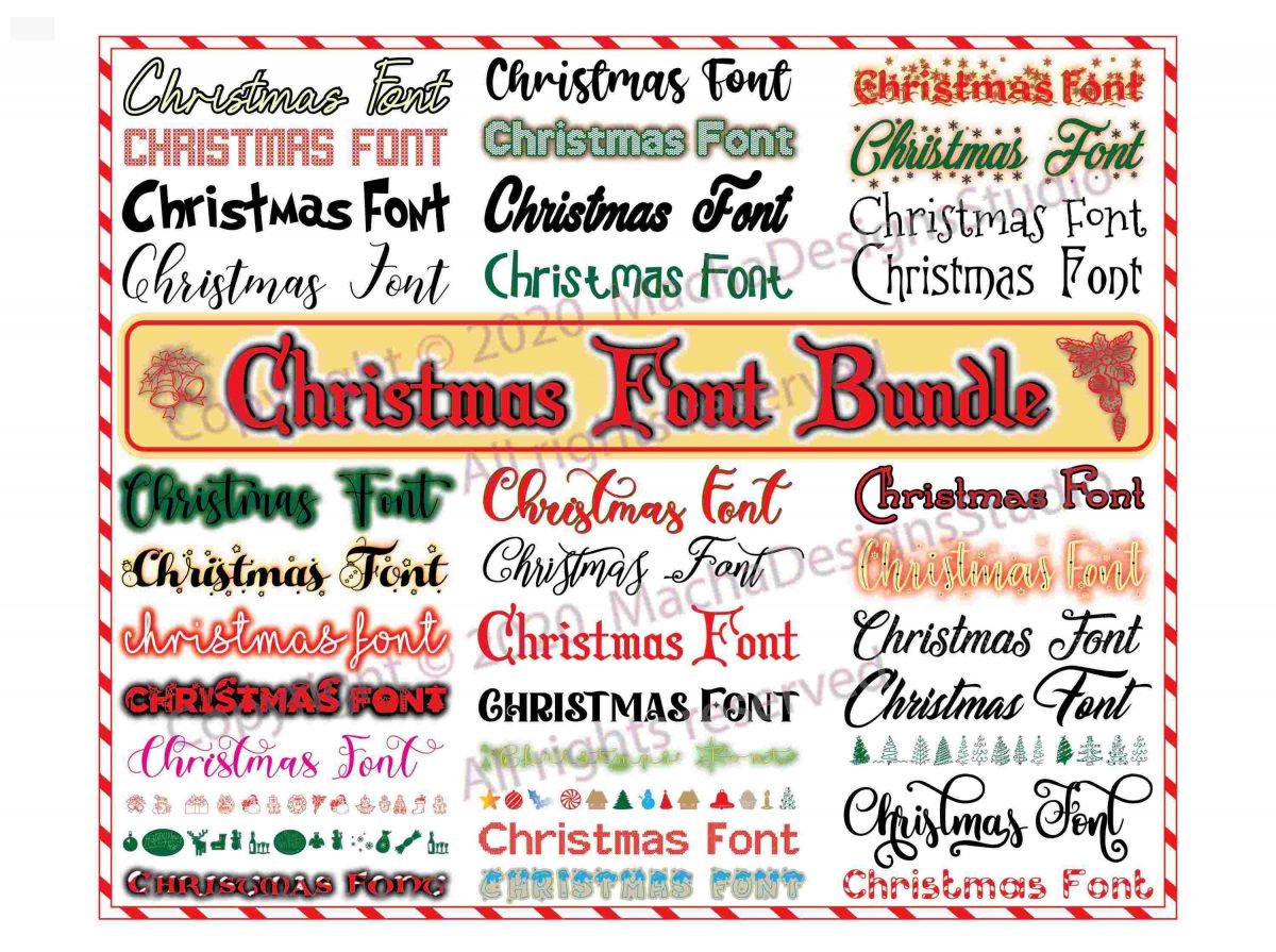 Get Festive with Christmas Font Bundle Instant Download SVG PNG