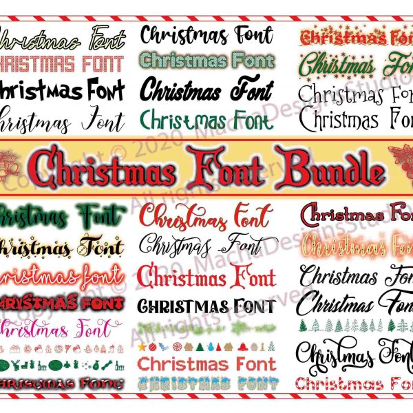 Get Festive with Christmas Font Bundle Instant Download SVG PNG