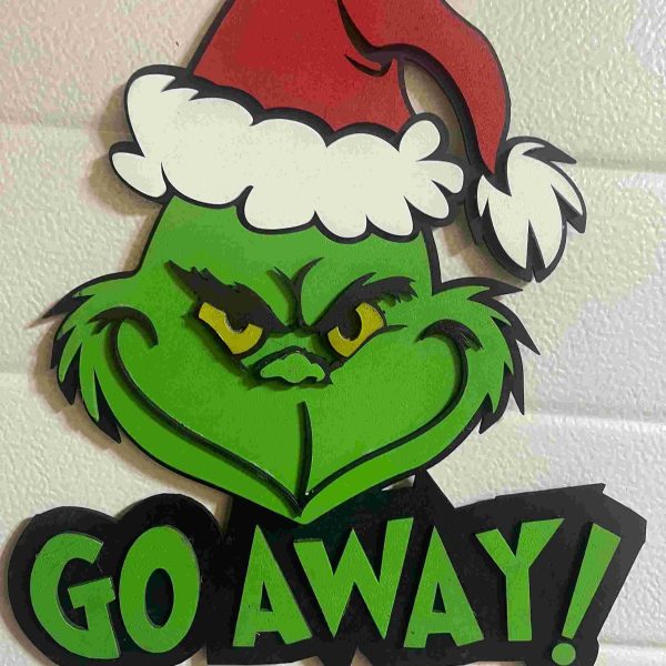 Get Rid of Grinch Door Sign SVG Download