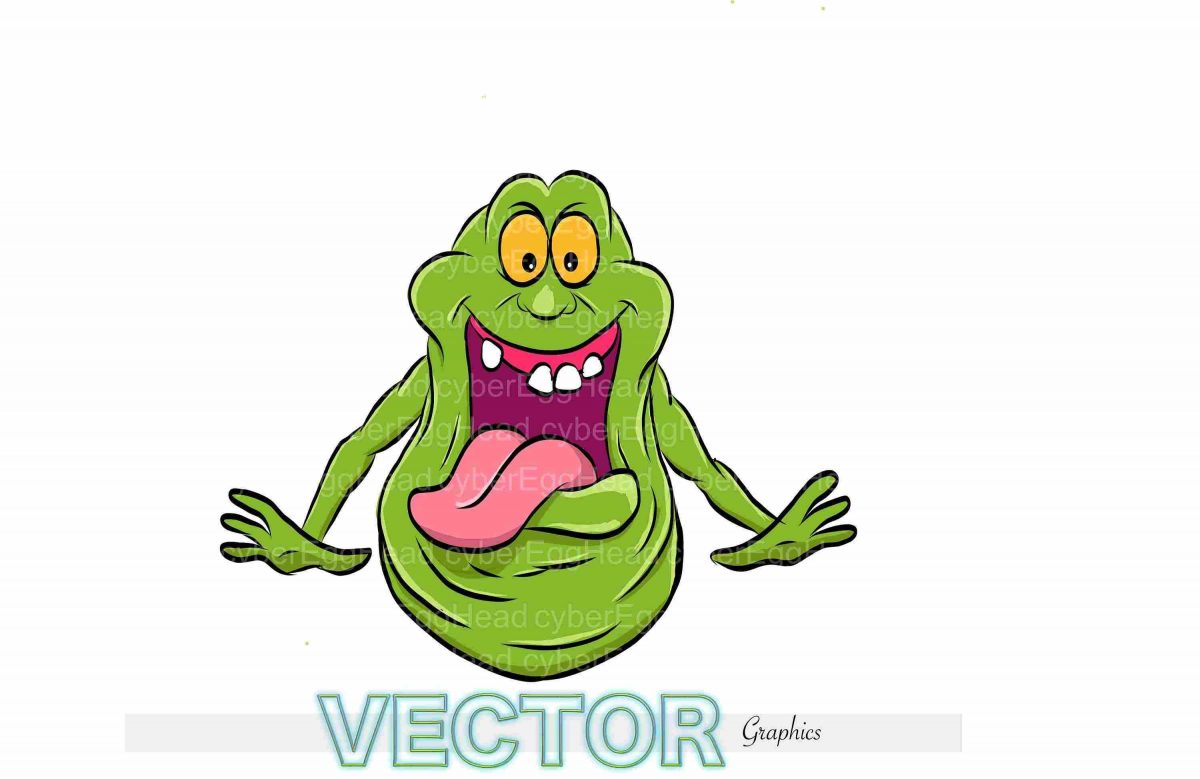 Ghostly Slimer Design SVG Movie Clip Art Green Spirit pngsvg files