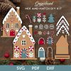 Gingerbread House DIY Paint Kit SVG, Christmas Gingerbread House Mix and Match kit SVG, Christmas Gingerbread House Shelf Sitter svg