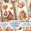 Gingerbread Junk Journal Kit, Christmas Junk Journal, Vintage, Gingerbread, Boy, Cookie, Printable, Ephemera, Journal Pages, Download, Cute