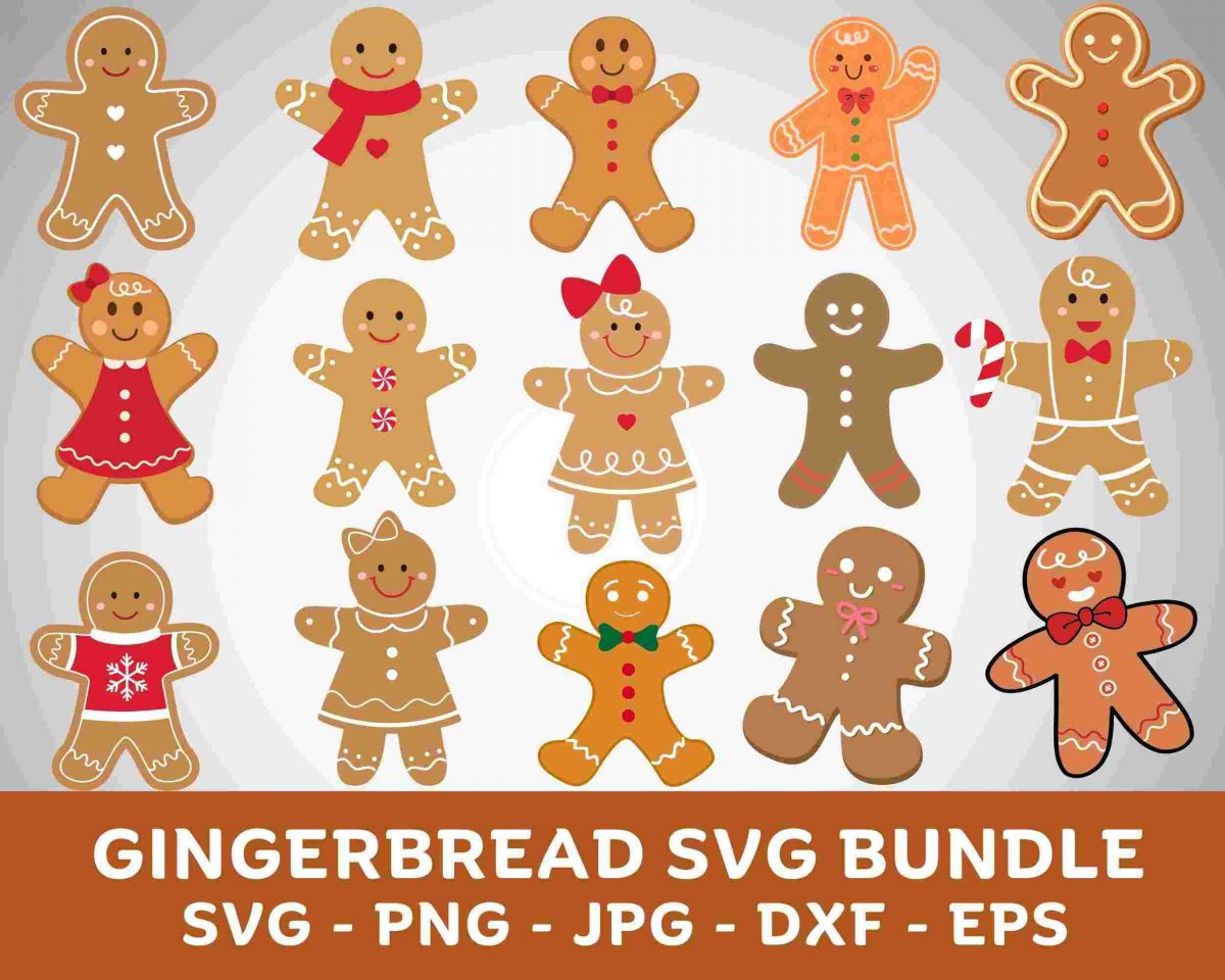 Gingerbread man svg, gingerbread woman svg, christmas svg, bundle svgs, layered cut, gingerbread png, gingerbread dxf, gingerbread man eps