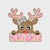 Glitter Coquette Pink Christmas Reindeer Png, Christmas Kids Name PNG, Personalized Kids Christmas Png, Girl Christmas Png, Xmas Brushstroke