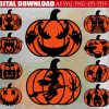 Glowing Halloween Pumpkin Bundle Pumpkins Decor Black Cat Svg Laser