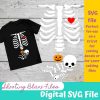 Glowing Skeleton Baby Halloween Shirt SVG for Cricut Glowforge