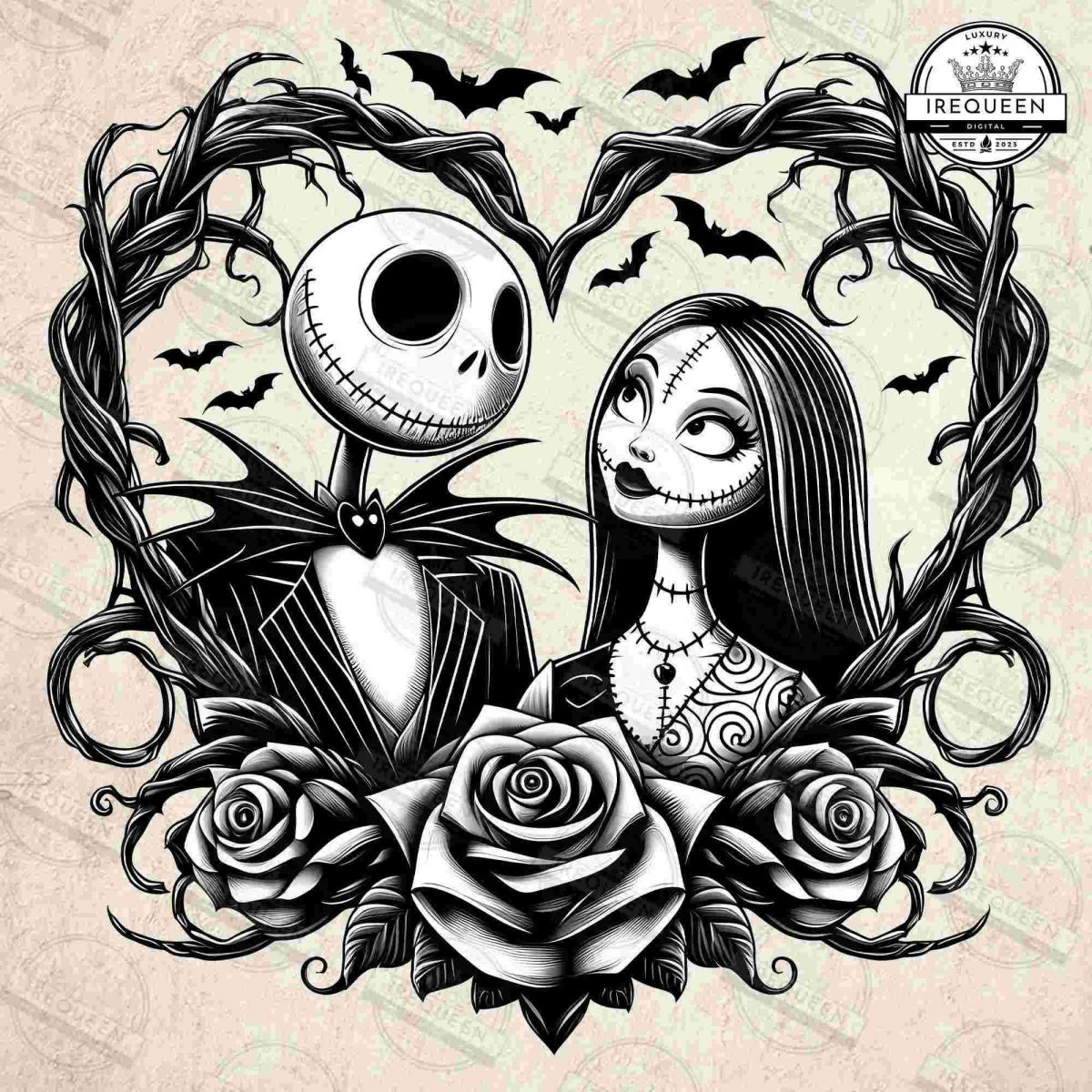 Gothic Horror Halloween Nightmare Couple SVG Monster Spooky Season