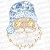 Grand millenial Coquette glitter Santa png girls brushstroke santa design dtf Christmas girls winter png kids santa design bow brushstroke