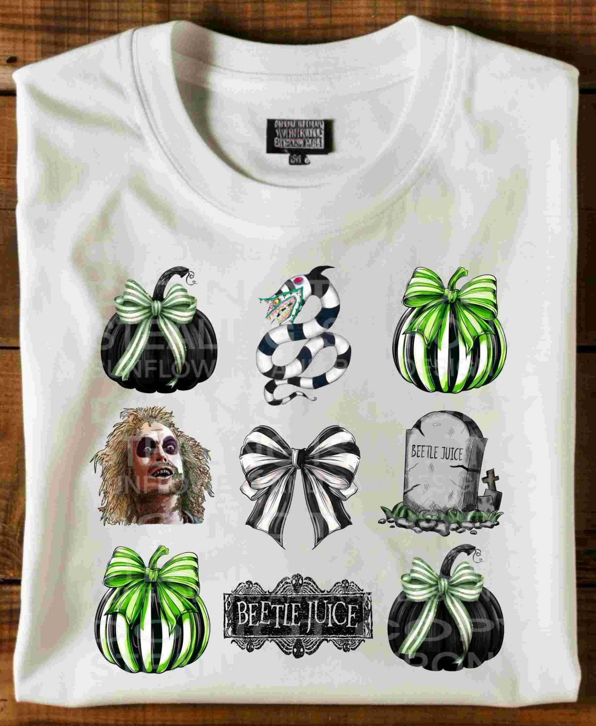 Green Beetle Halloween Movie Trending Beetlejuice TShirt Design PNG