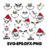 Grinch Face Bundle Svg Png for Christmas Cricut Instant Download