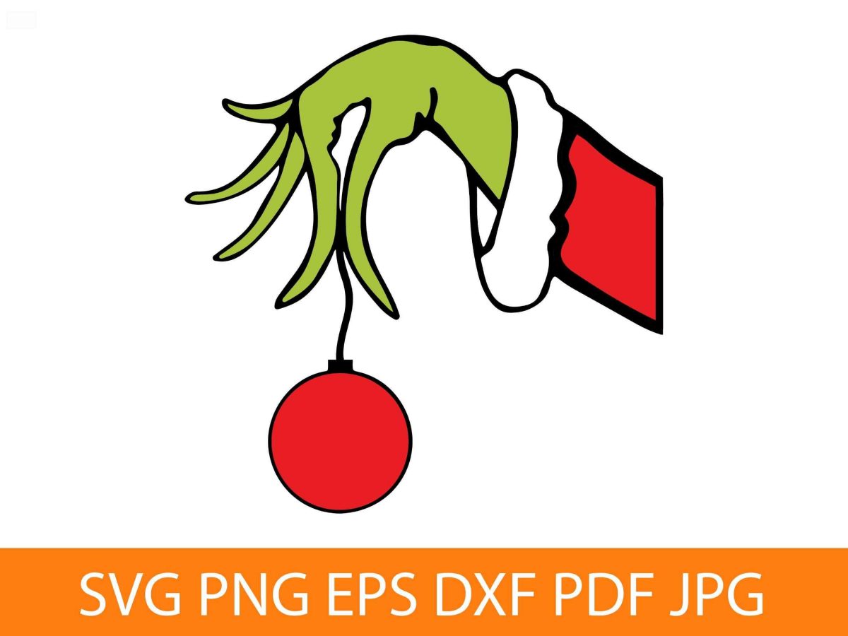 Grinch Hand SVG Christmas Clipart Print Cut Files for Crafters Dxf