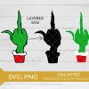 Grinch Middle Finger SVG PNG Bundle for Christmas