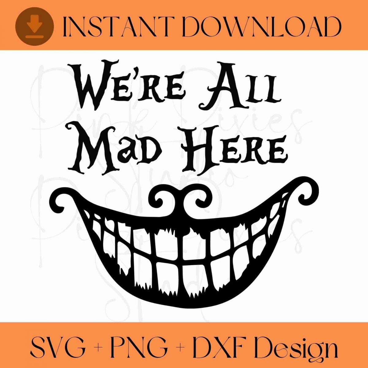 Grinning Cheshire Cat svg Welcome to Wonderland Download Svg DXF PNG