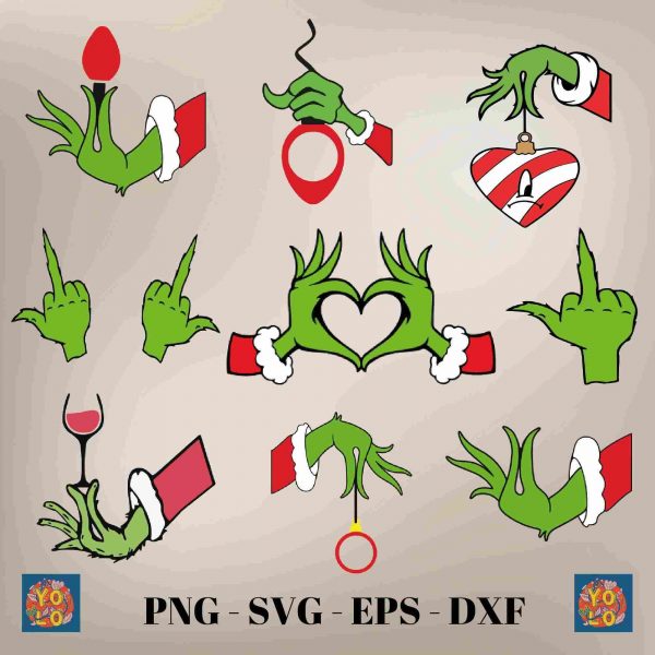 Grnic Hand Heart Bundle Festive Svg Png Collection