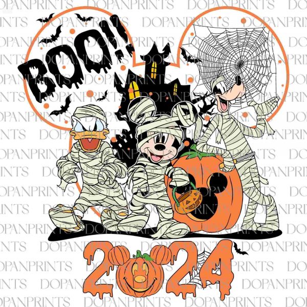 Halloween 2024 Boo Png Mummy Mouse Png Spooky Season svg Trick Or