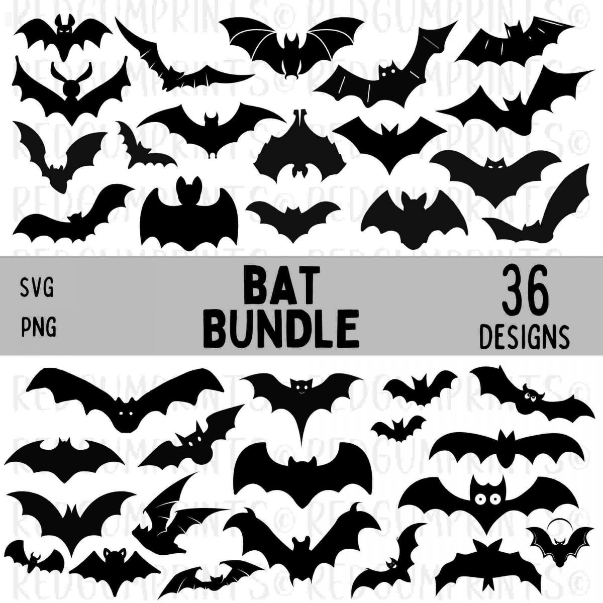 Halloween Bat SVG Bundle for Cricut and Silhouette Night Bat PNG