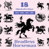 Halloween Clipart 18 Headless Horseman SVG Designs Sleepy Hollow