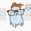 Halloween Ghost in Glasses and Bandana SVG Spooky Halloween Art