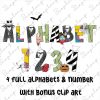 Halloween Horror Alphabet Bundle Spooky Season Characters SVGPNG