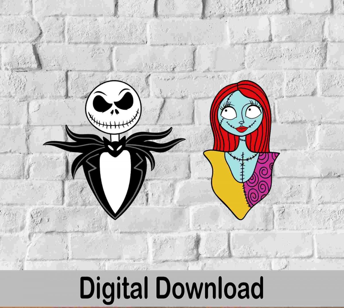 Halloween Jack and Sally Bundle svg for Digital Download