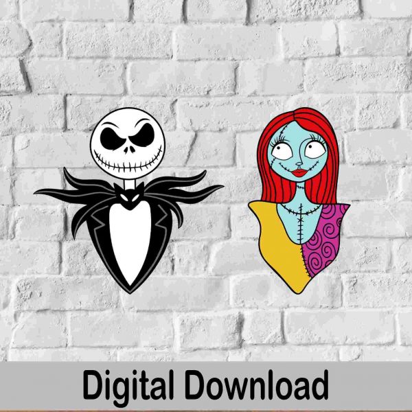 Halloween Jack and Sally Bundle svg for Digital Download