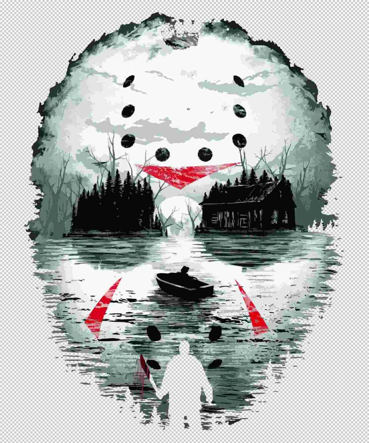 Halloween Killer Camp Cook Sublimation Design with Horror Movie