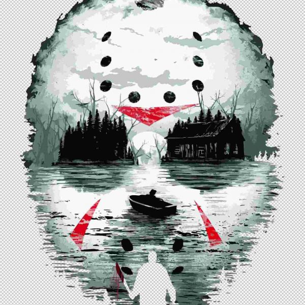 Halloween Killer Camp Cook Sublimation Design with Horror Movie