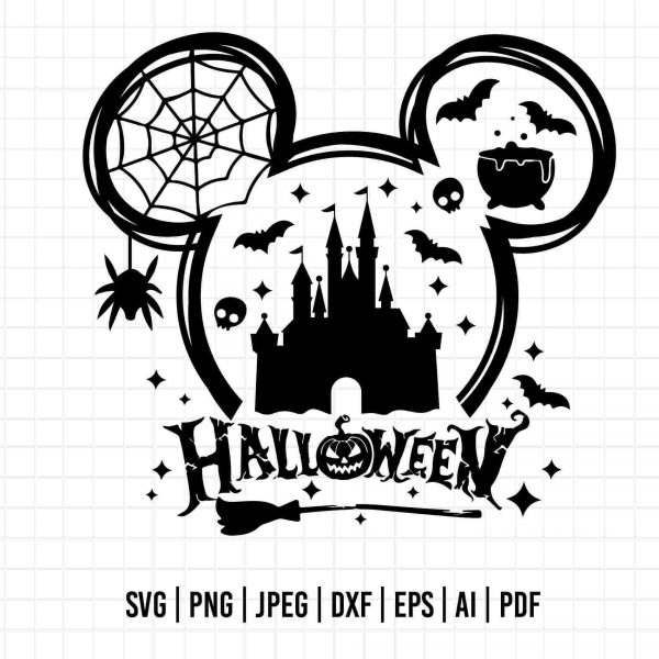 Halloween Magic Castle Clipart Vector Orlando Vacation in SVG EPS PNG