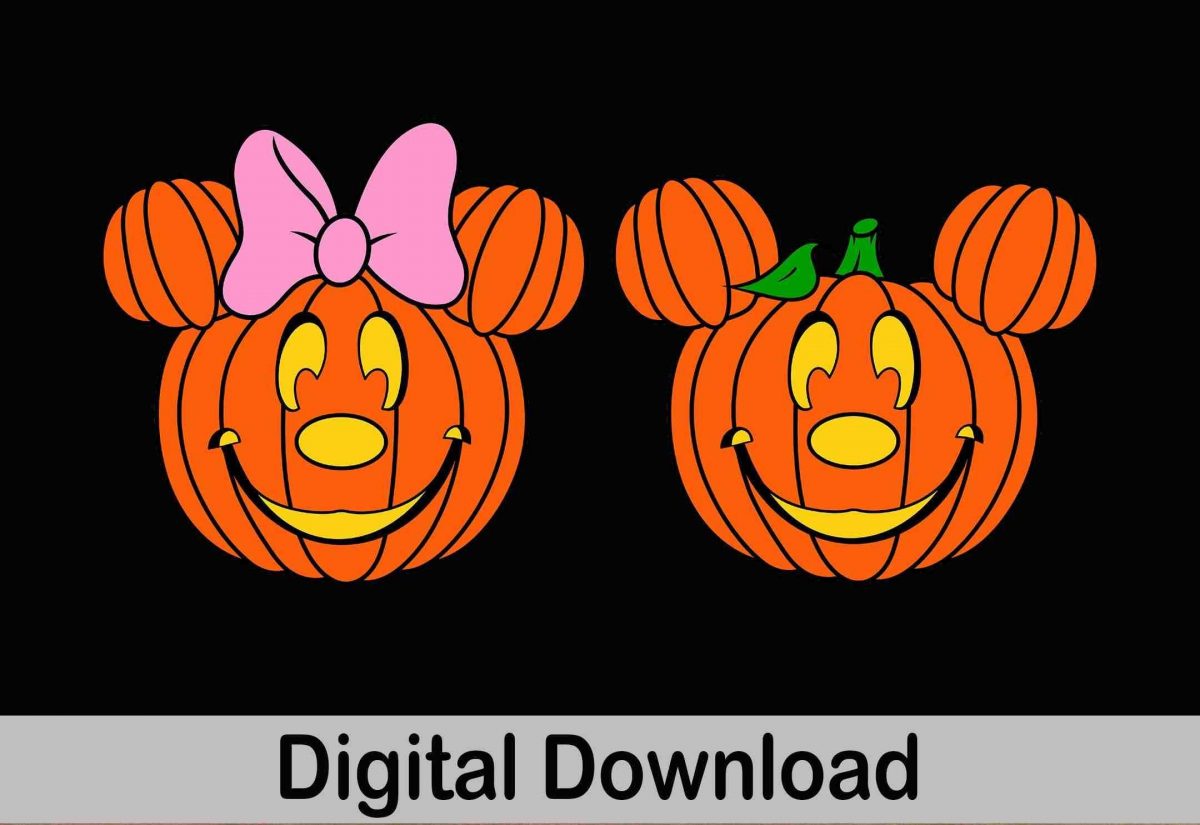 Halloween Mickey Minnie Pumpkin Bundle SVG Download