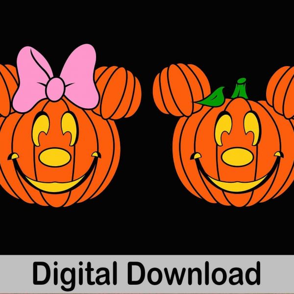 Halloween Mickey Minnie Pumpkin Bundle SVG Download