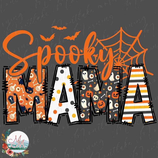 Halloween Mommy Me SVG Spooky Mama Sublimation Fall TShirt Design