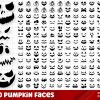 Halloween Pumpkin Face Bundle SVG PNG Clipart for Cricut